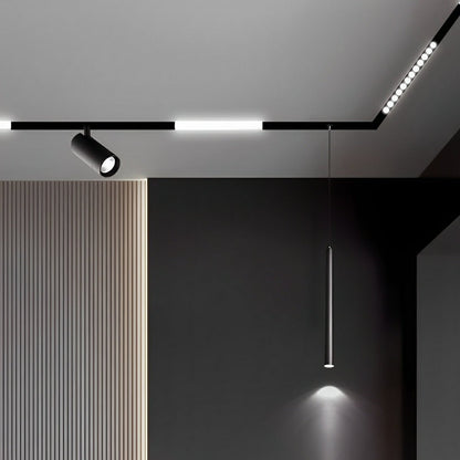 Modern Minimalist Mainless Lighting Magnetic DIY Track LED Recessed Ceiling Light