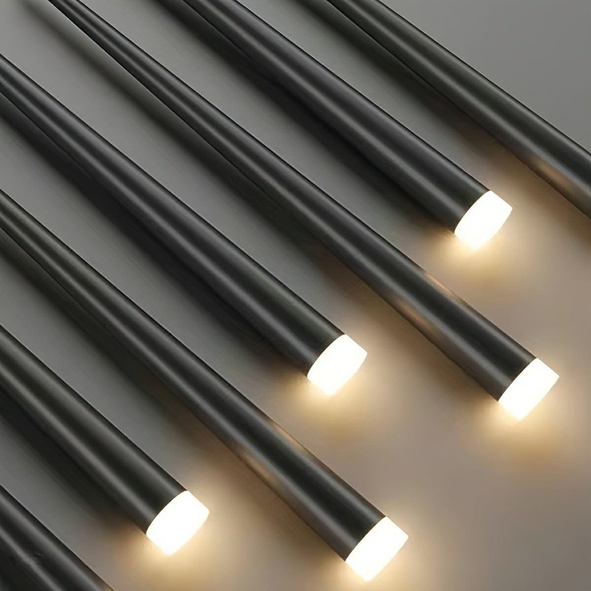 Modern Minimalist Multi-Drop Linear LED Stairs Chandelier
