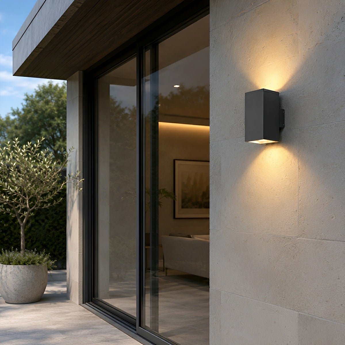 Modern Minimalist Outdoor LED Waterproof Exterior Wall Light for Courtyard Fence