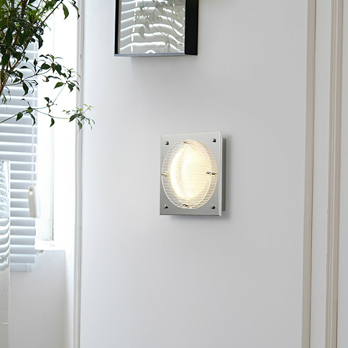 Modern Minimalist Oval LED Wall Sconce Stainless Steel Cage Wall Light - Flare Shack