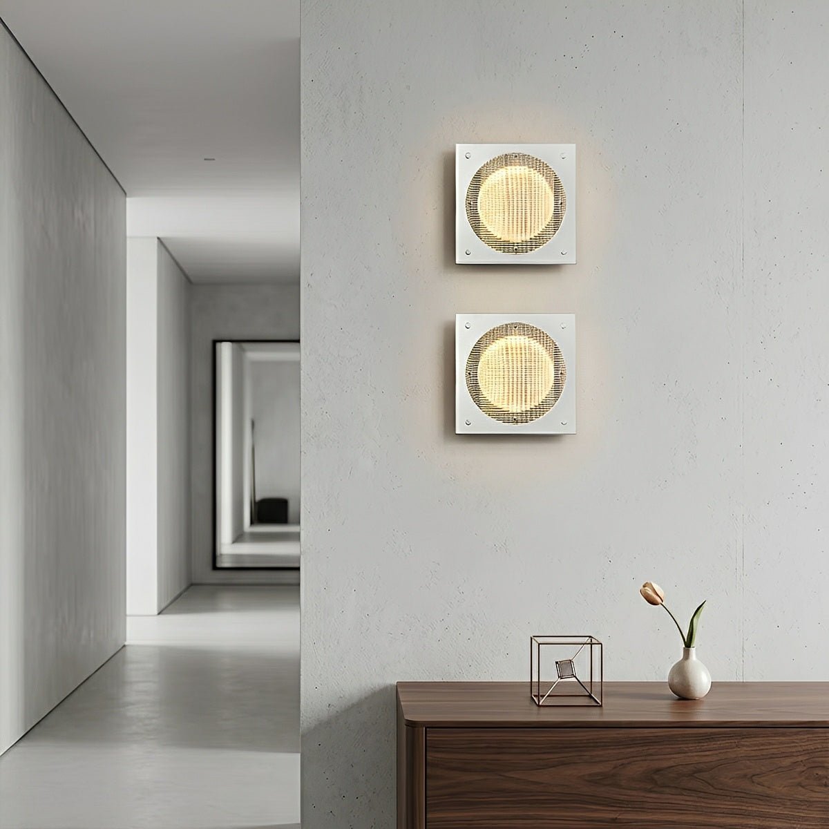 Modern Minimalist Oval LED Wall Sconce Stainless Steel Cage Wall Light - Flare Shack