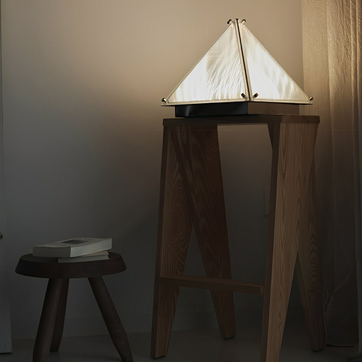 Modern Minimalist Pyramid Dimmable LED Table Lamp - Flare Shack