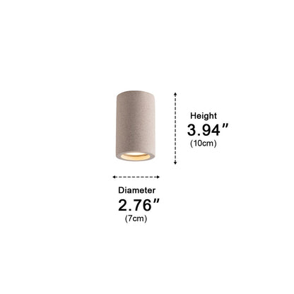 Modern Minimalist Round Concrete LED Ceiling Lights Mainless Lighting