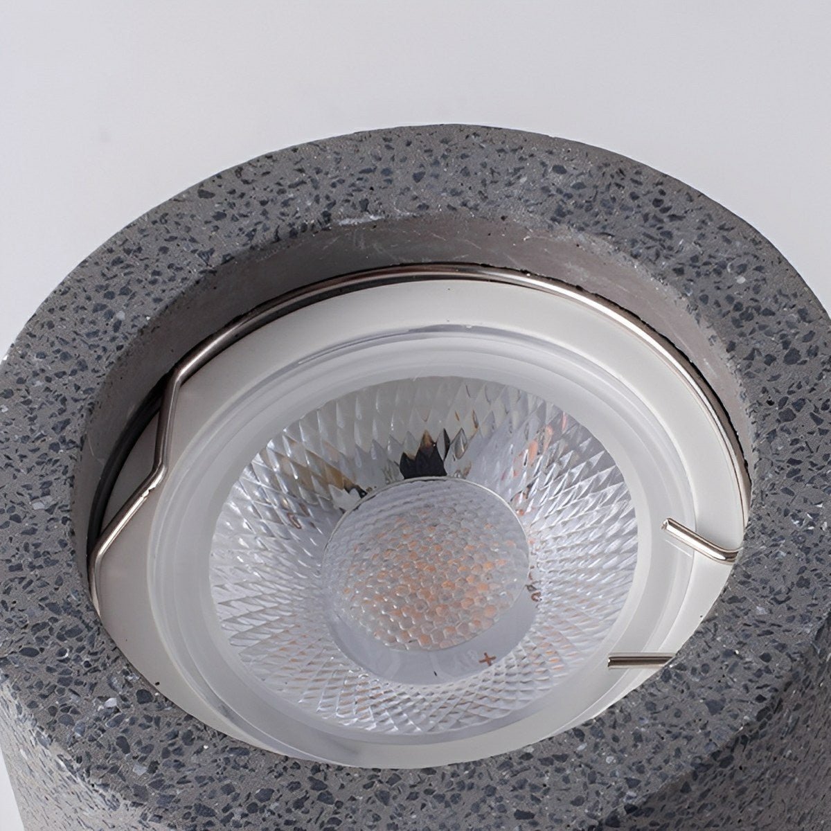 Modern Minimalist Round Concrete LED Ceiling Lights Mainless Lighting