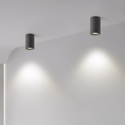 Modern Minimalist Round Cement LED Ceiling Lights Mainless Lighting - Flare Shack