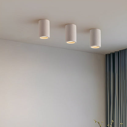 Modern Minimalist Round Cement LED Ceiling Lights Mainless Lighting - Flare Shack