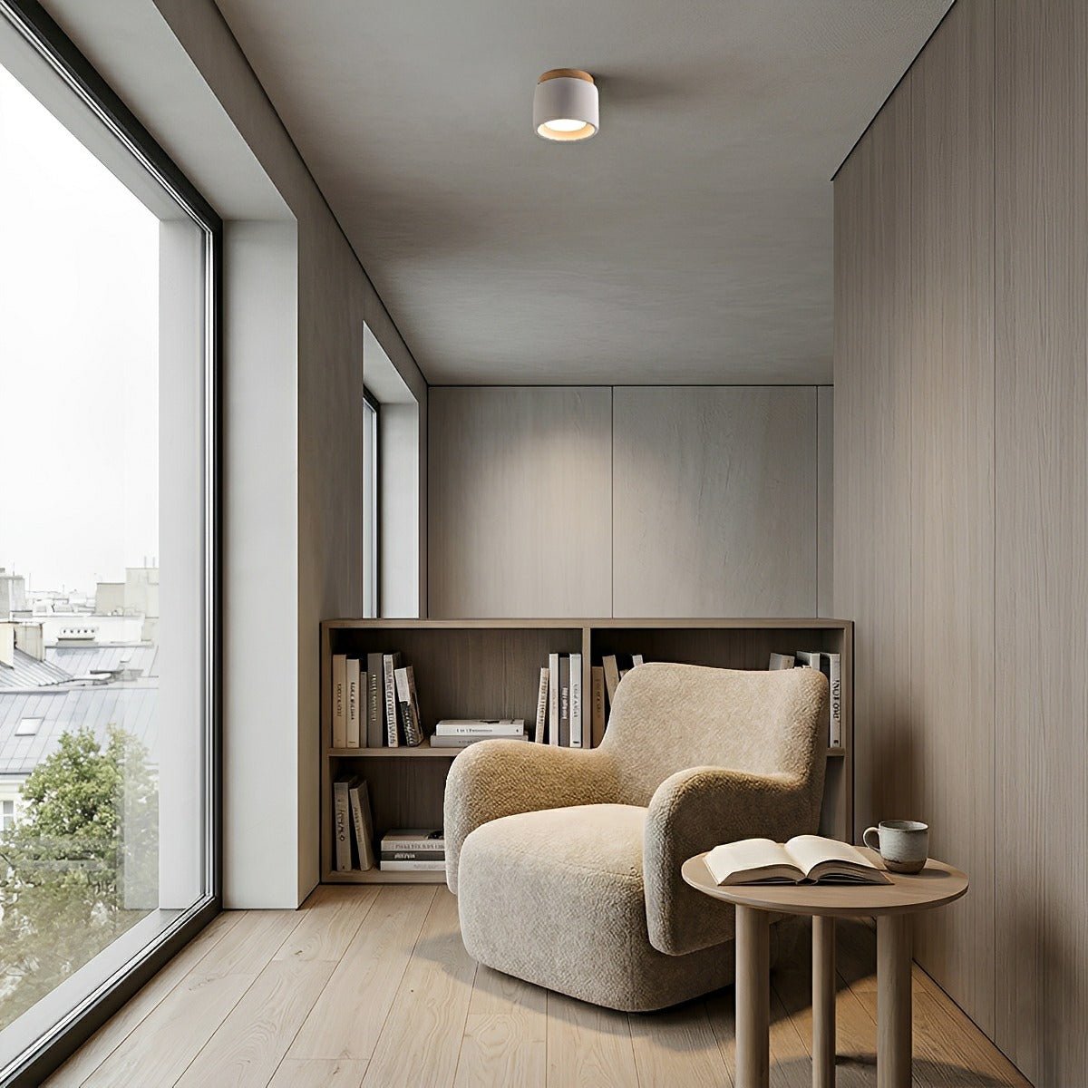 Modern Minimalist Round Concrete LED Ceiling Lights