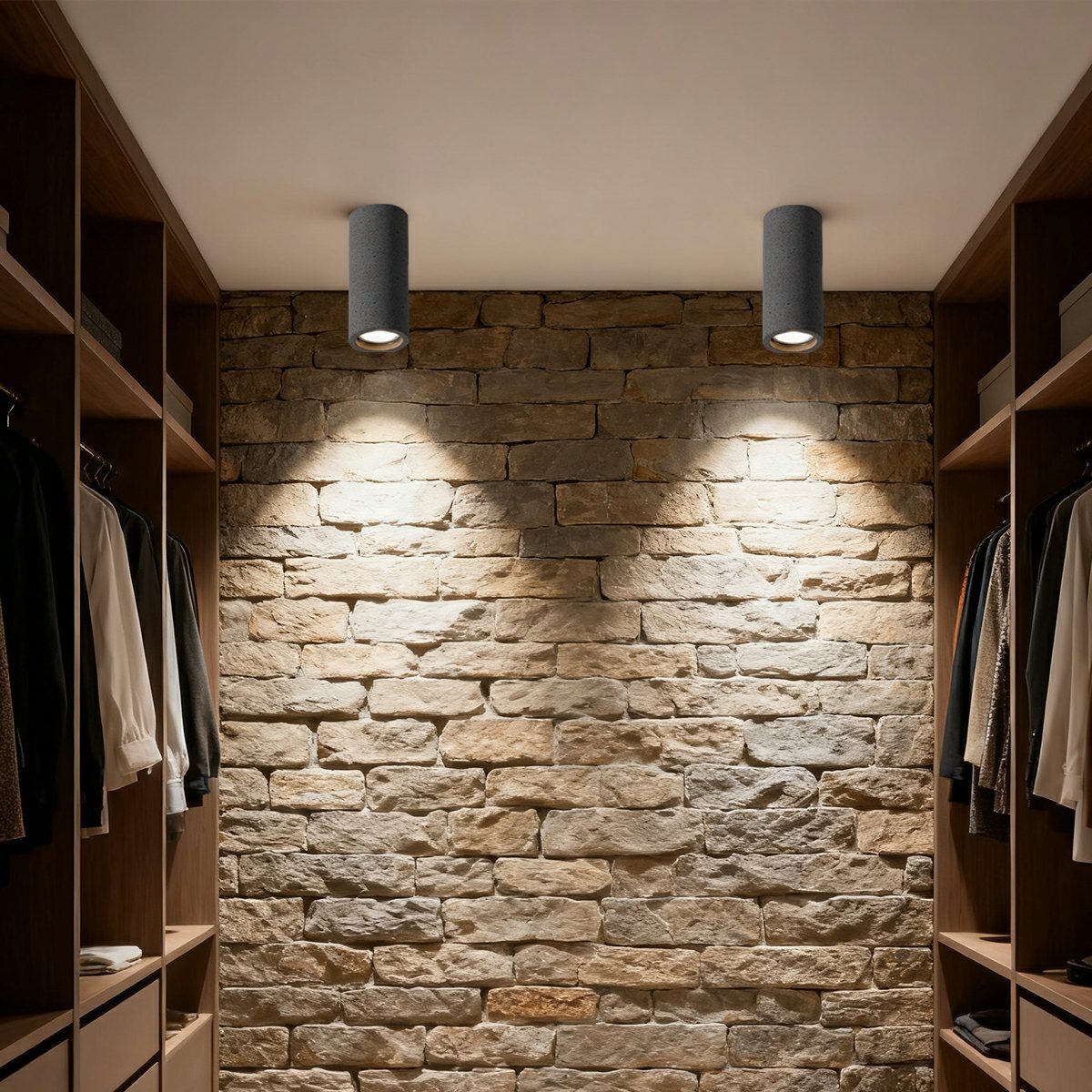 Modern Minimalist Round Concrete LED Ceiling Lights Mainless Lighting - Flare Shack