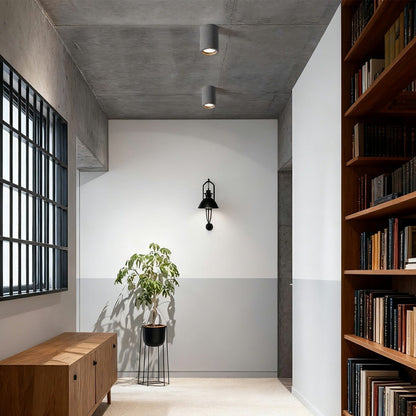 Modern Minimalist Round Concrete LED Ceiling Lights Mainless Lighting