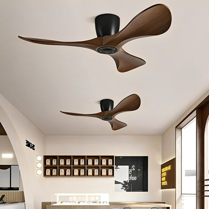 Modern Minimalist Sculptural DC Motor Reverse Ceiling Fan - Flare Shack