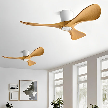 Modern Minimalist Sculptural DC Motor Reverse Ceiling Fan - Flare Shack