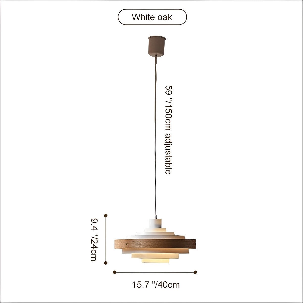 Dimmable Modern Japandi Shaded Drum Pendant Light