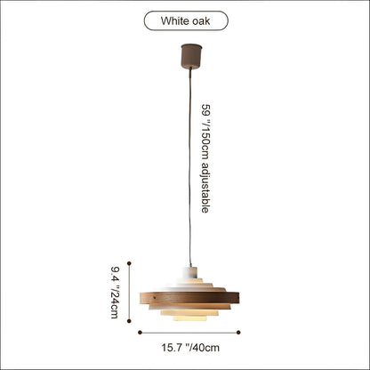 Dimmable Modern Japandi Shaded Drum Pendant Light