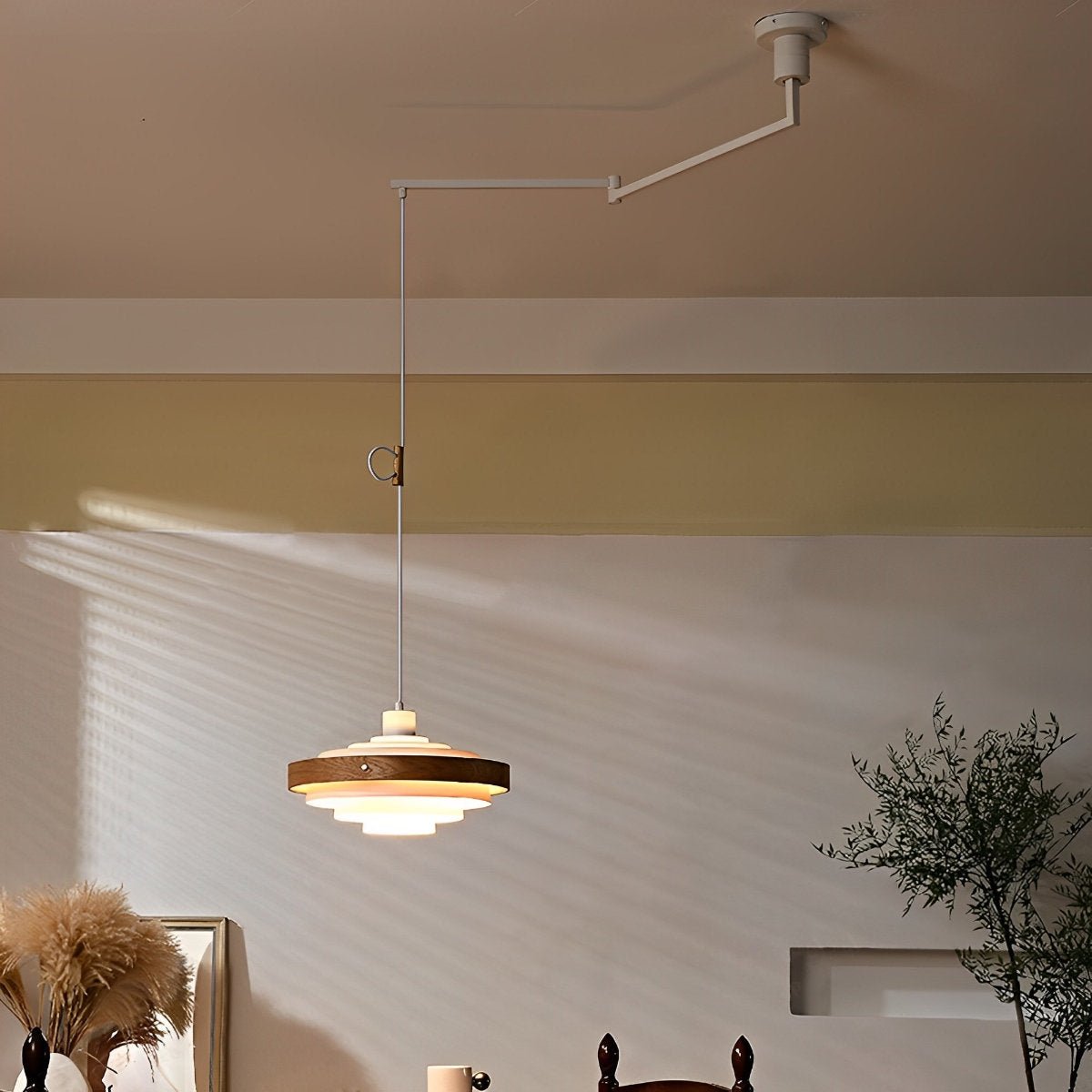 Modern Minimalist Shaded Drum Pendant Light - Flare Shack