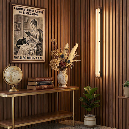 Modern Minimalist Slim Vertical LED Linear Wall Sconce