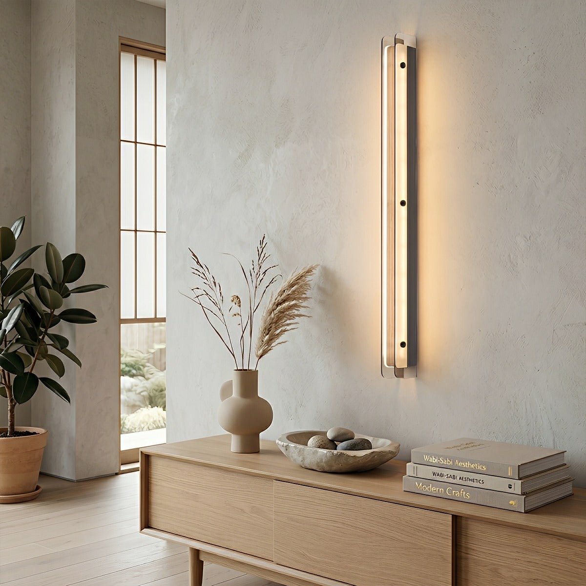 Modern Minimalist Slim Vertical LED Linear Wall Sconce - Flare Shack