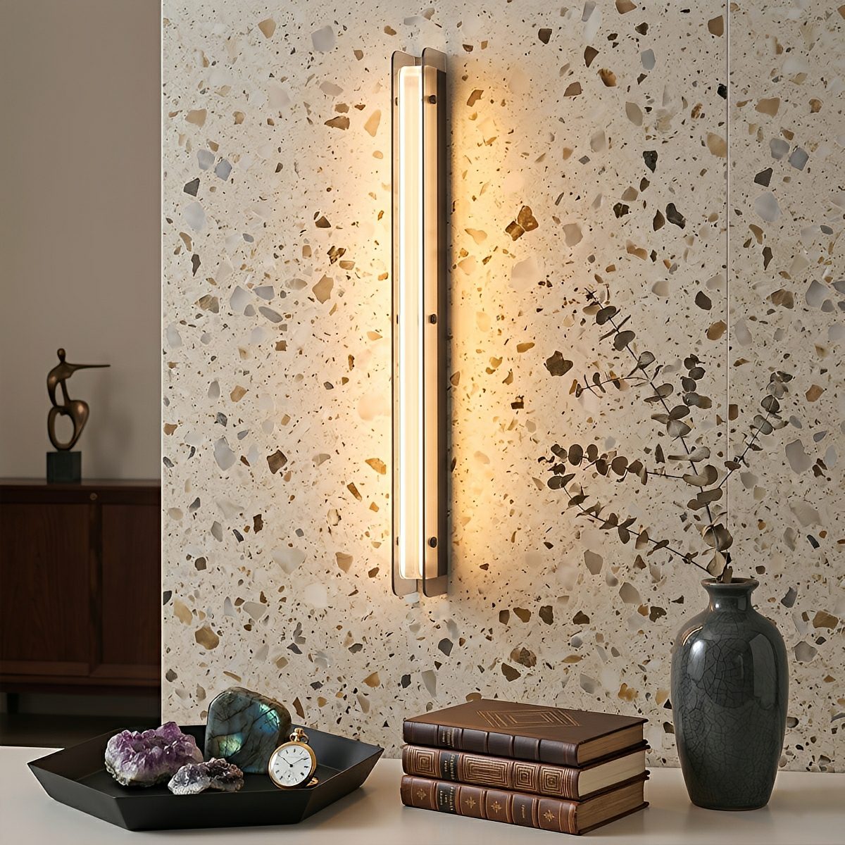 Modern Minimalist Slim Vertical LED Linear Wall Sconce