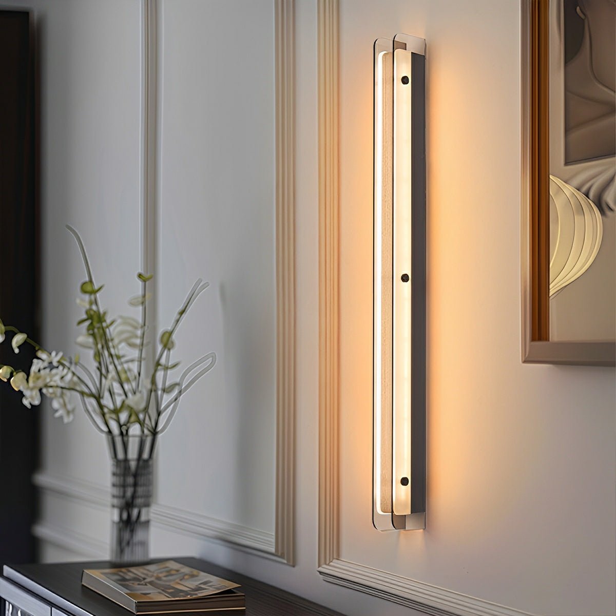 Modern Minimalist Slim Vertical LED Linear Wall Sconce - Flare Shack
