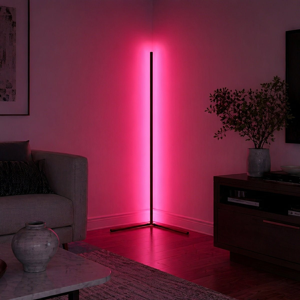 Modern Minimalist Smart LED Corner Floor Lamp Ambient Lightning