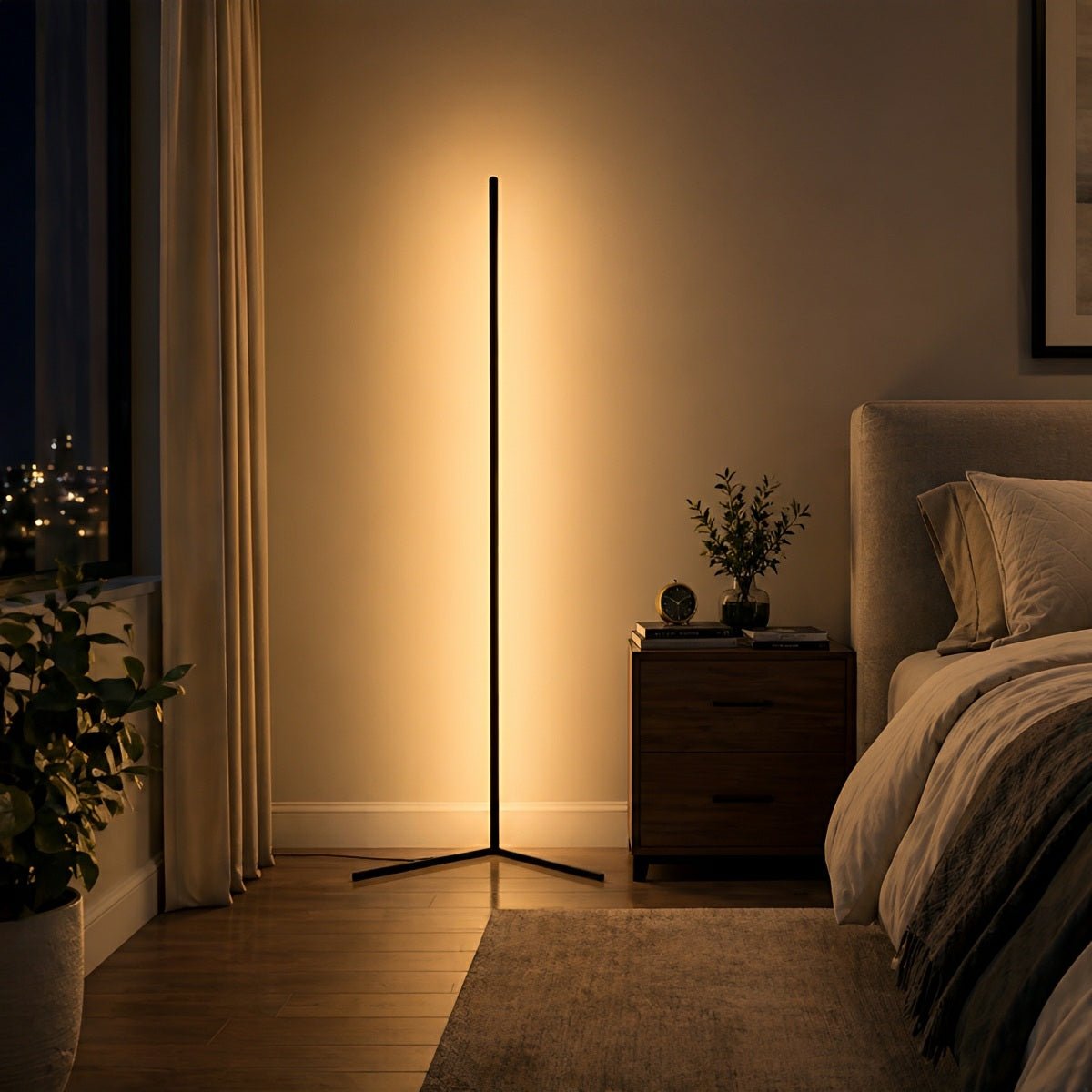 Modern Minimalist Smart LED Corner Floor Lamp Ambient Lightning - Flare Shack