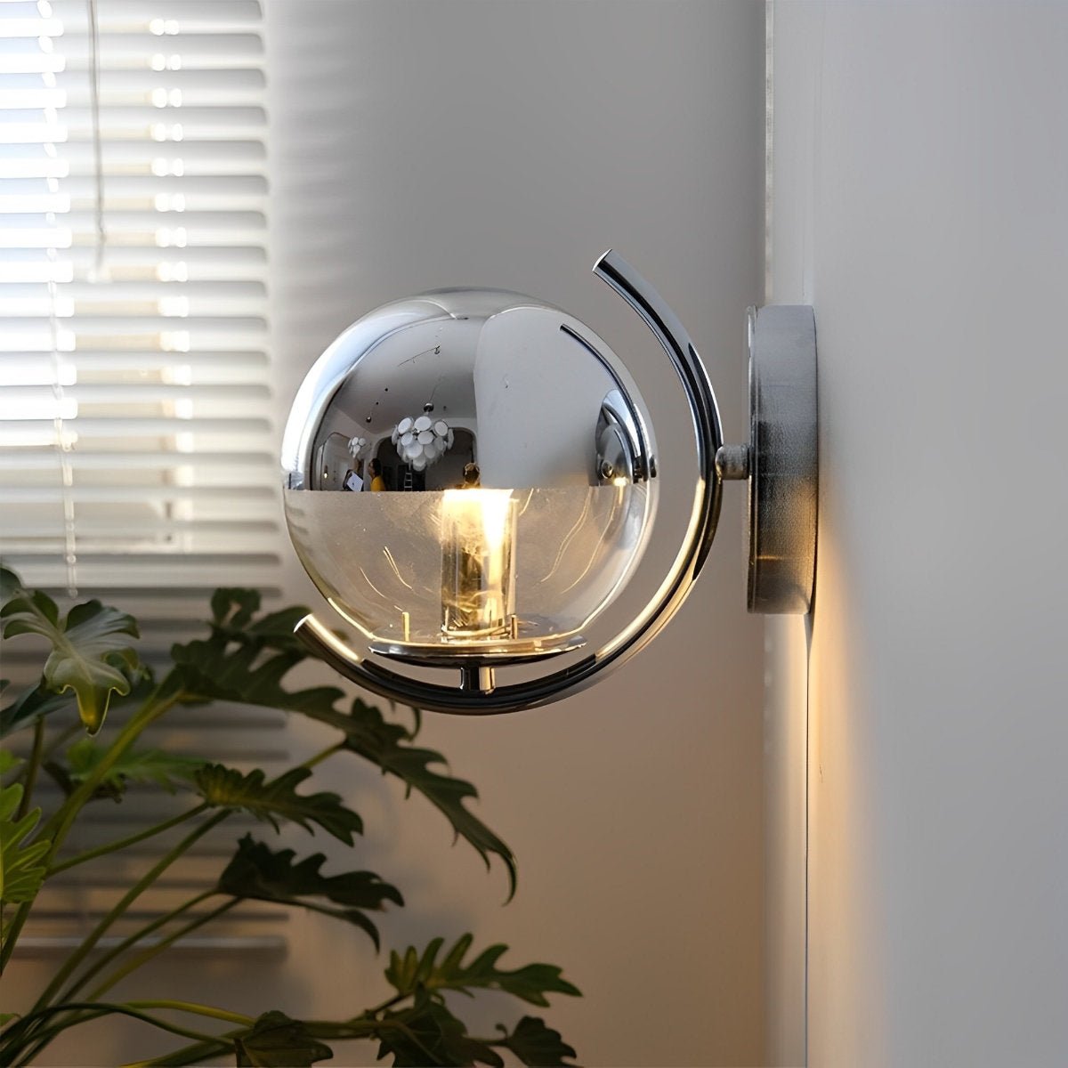 Modern Minimalist Space age Silver Wall Sconces Lights - Flare Shack