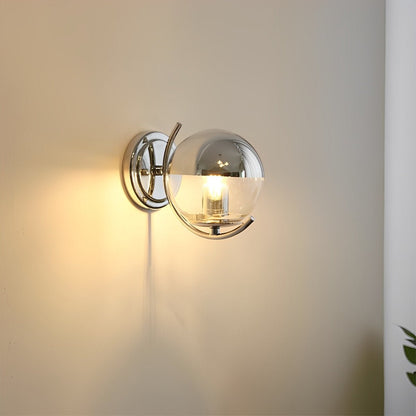 Dimmable Modern Minimalist Space age Silver Wall Sconces Lights