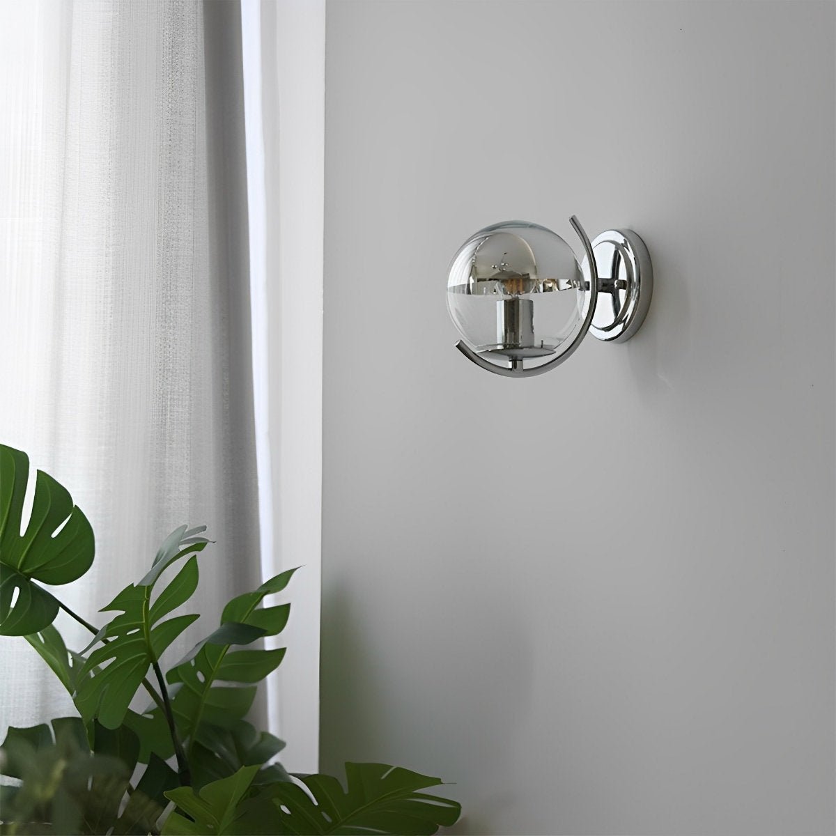 Modern Minimalist Space age Silver Wall Sconces Lights