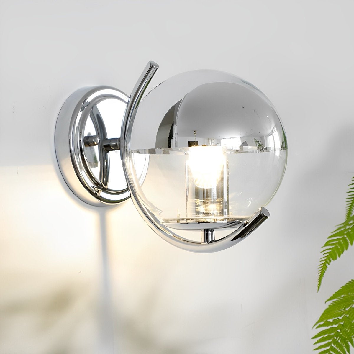Modern Minimalist Space age Silver Wall Sconces Lights - Flare Shack