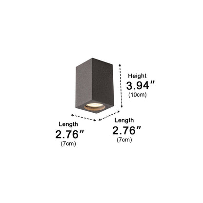 Modern Minimalist Square Concrete LED Ceiling Lights Mainless Lighting