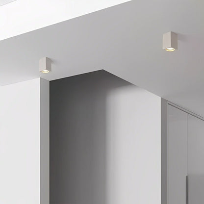 Modern Minimalist Square Cement LED Ceiling Lights Mainless Lighting - Flare Shack