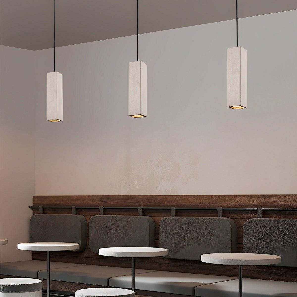 Modern Minimalist Square Cement LED Pendant Lights - Flare Shack