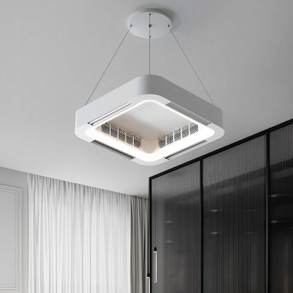 Modern Minimalist Square Mainless Lighting LED Indoor Pendant Fan Lights - Flare Shack