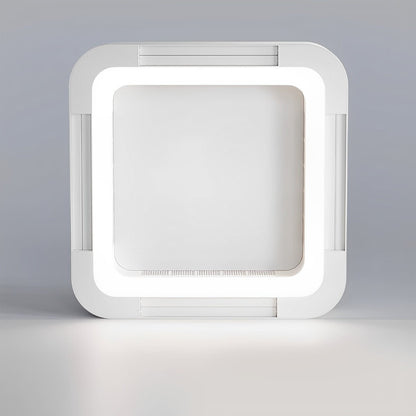 Modern Minimalist Square Mainless Lighting LED Indoor Pendant Fan Lights