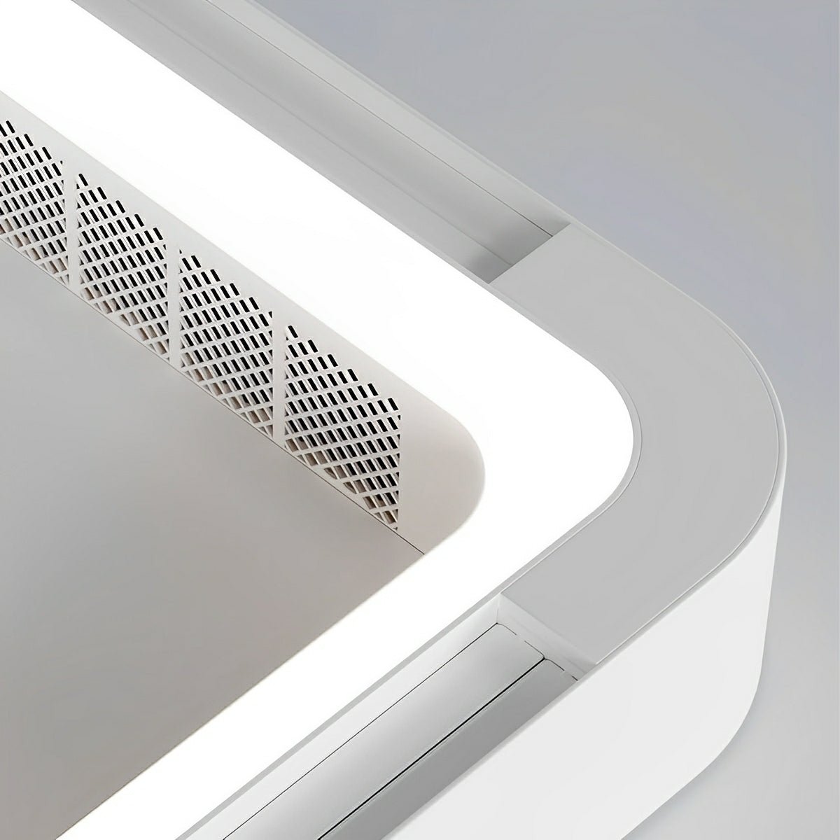 Modern Minimalist Square Mainless Lighting LED Indoor Pendant Fan Lights