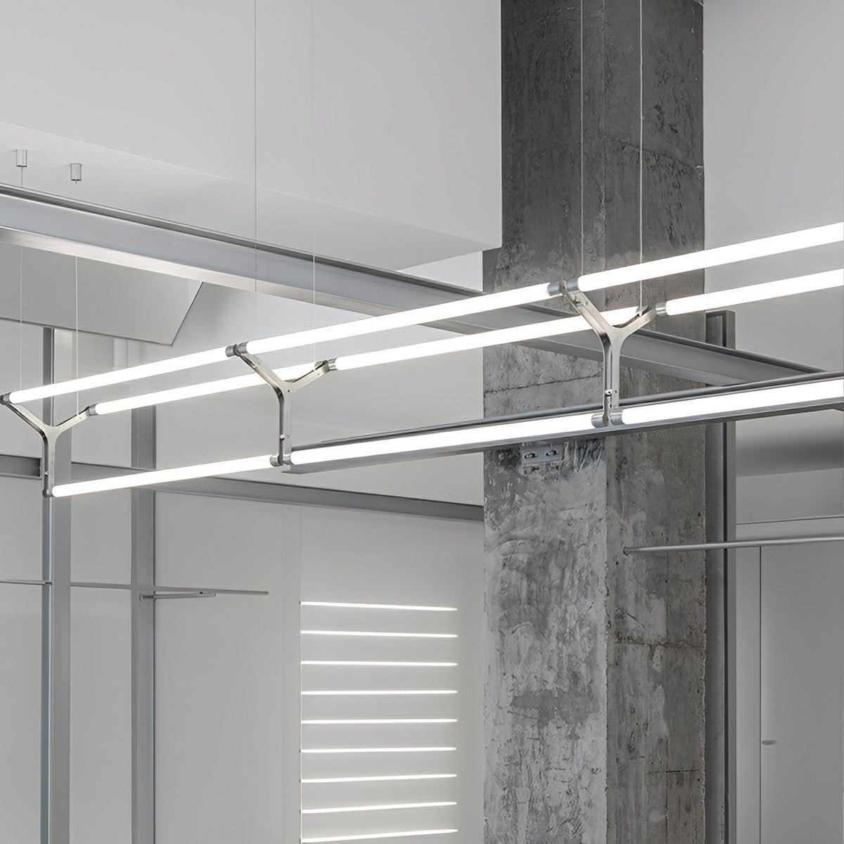 Modern Minimalist Three Forks Long Strip LED Pendant Lights