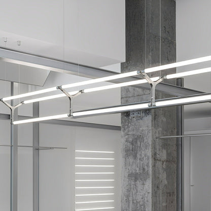 Modern Minimalist Three Forks Long Strip LED Pendant Lights