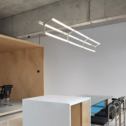 Modern Minimalist Three Forks Long Strip LED Pendant Lights - Flare Shack