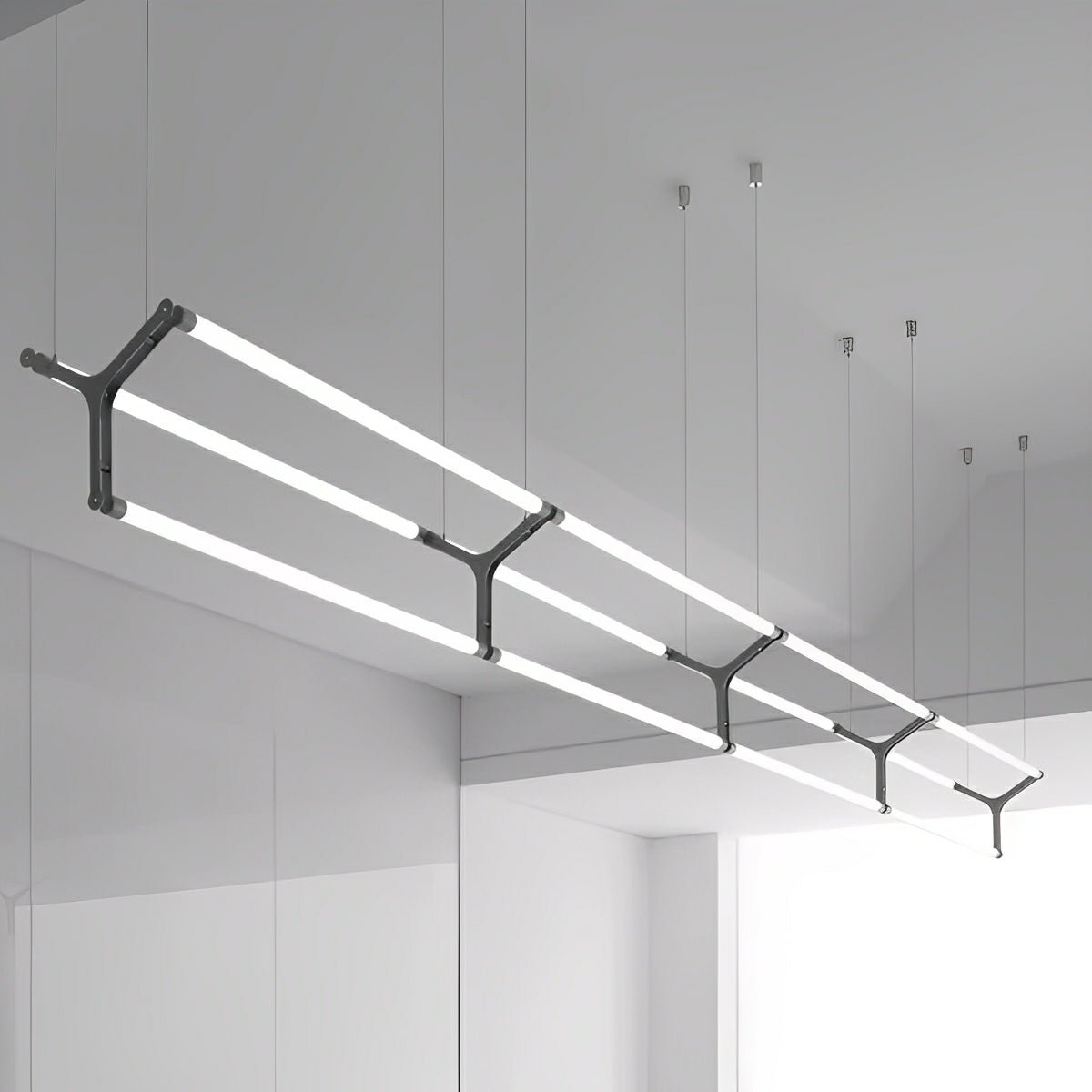 Modern Minimalist Three Forks Long Strip LED Pendant Lights - Flare Shack