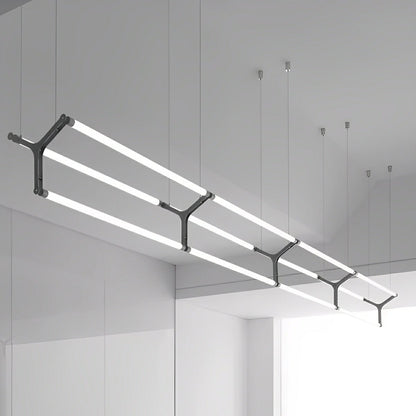 Modern Minimalist Three Forks Long Strip LED Pendant Lights - Flare Shack