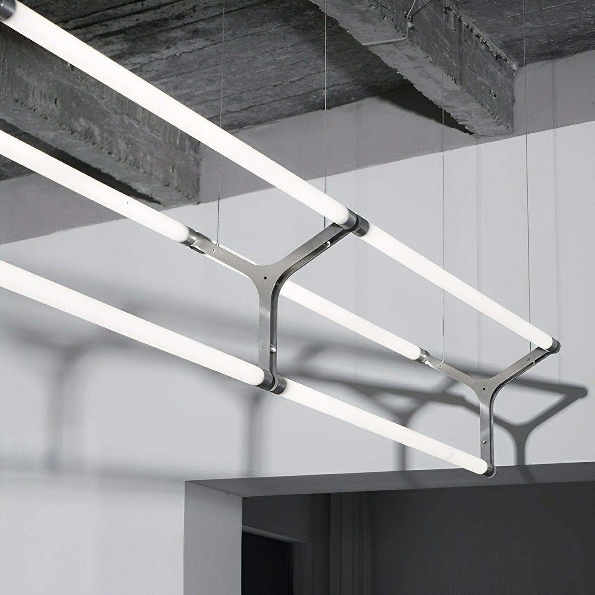 Modern Minimalist Three Forks Long Strip LED Pendant Lights