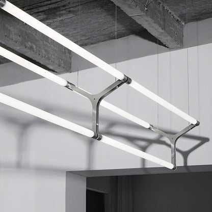 Modern Minimalist Three Forks Long Strip LED Pendant Lights