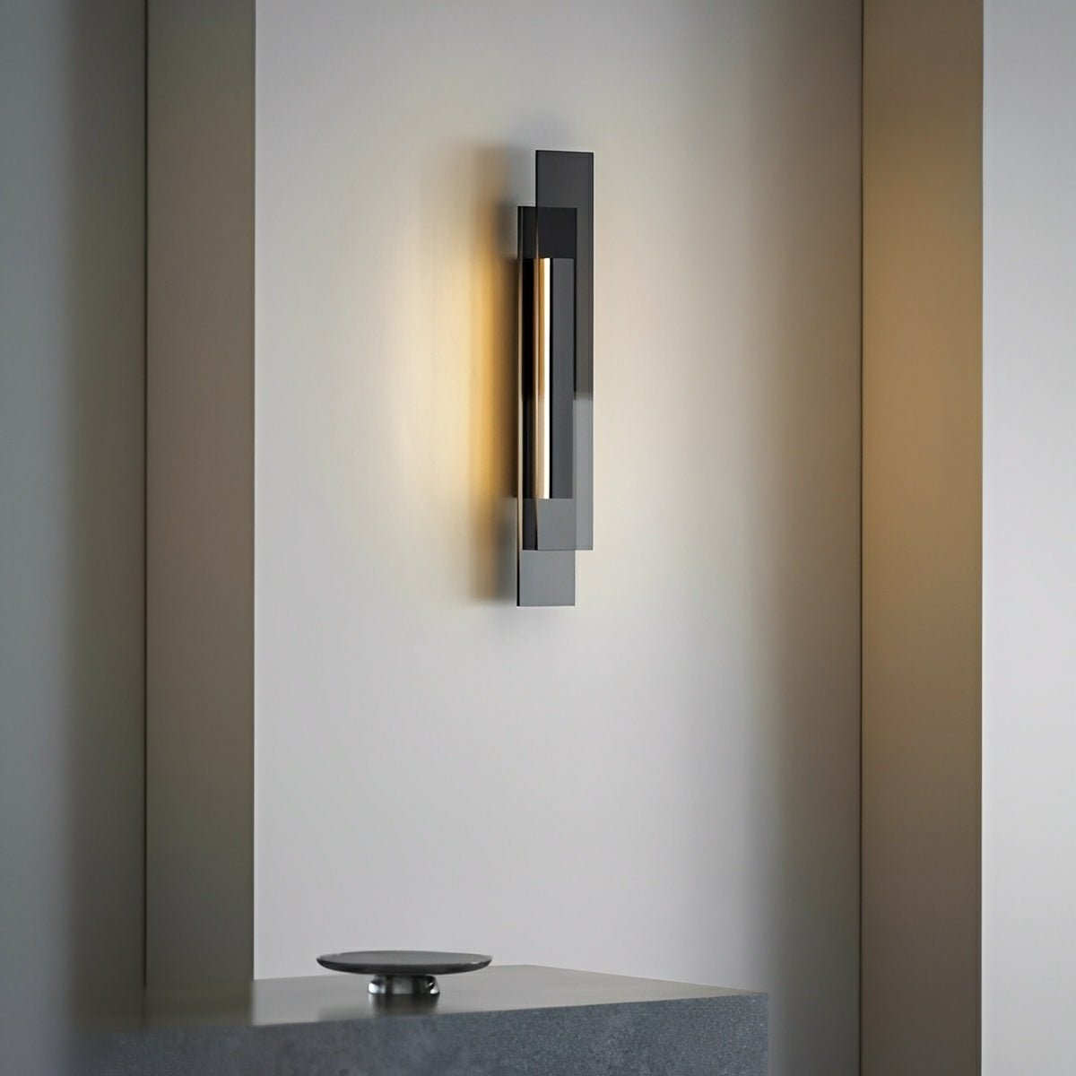 Modern Minimalist Tiered Glass LED Wall Sconce - Flare Shack