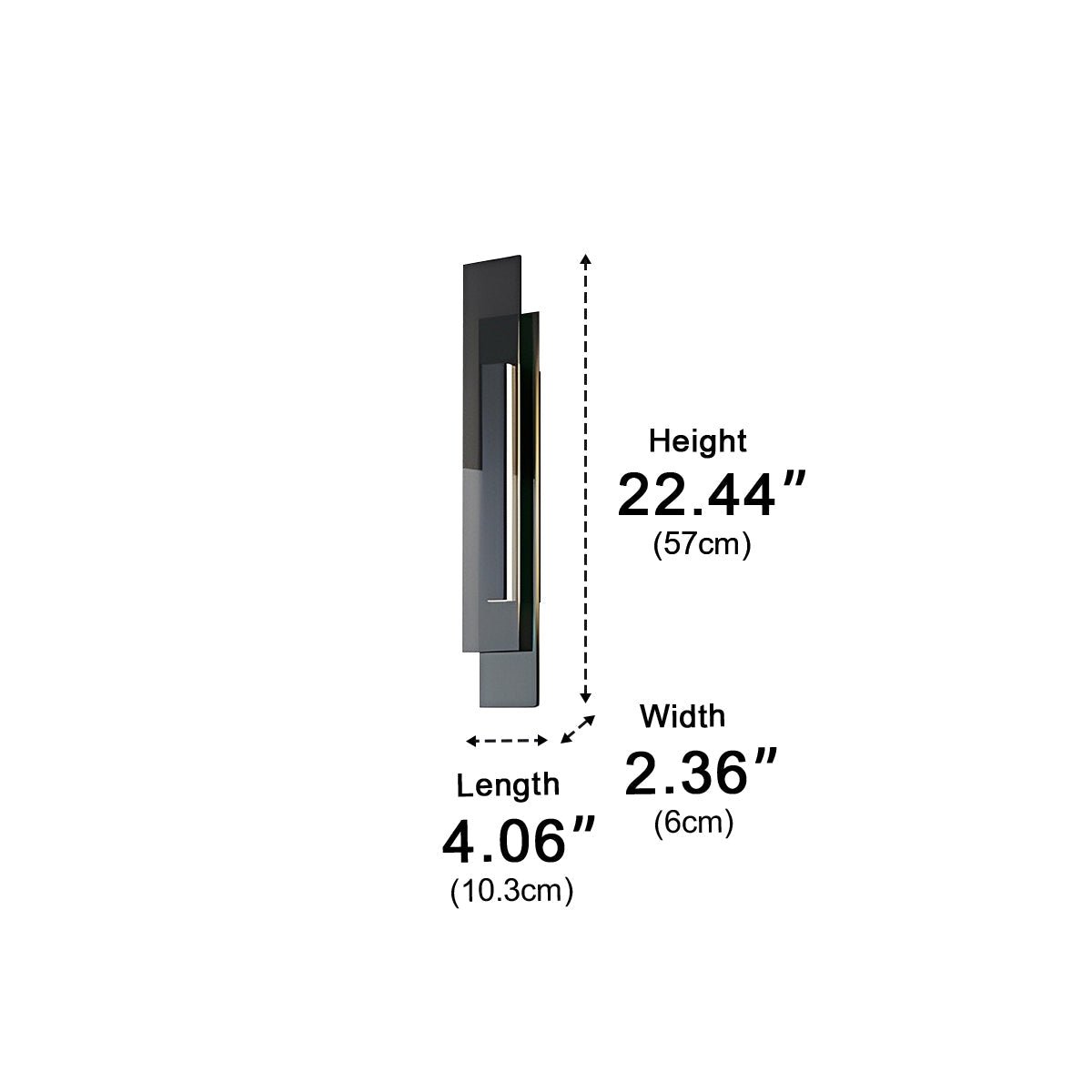 Modern Minimalist Tiered Glass LED Wall Sconce