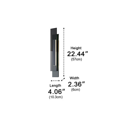 Modern Minimalist Tiered Glass LED Wall Sconce