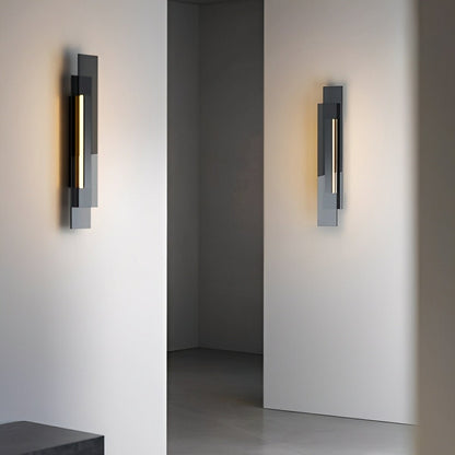 Modern Minimalist Tiered Glass LED Wall Sconce - Flare Shack