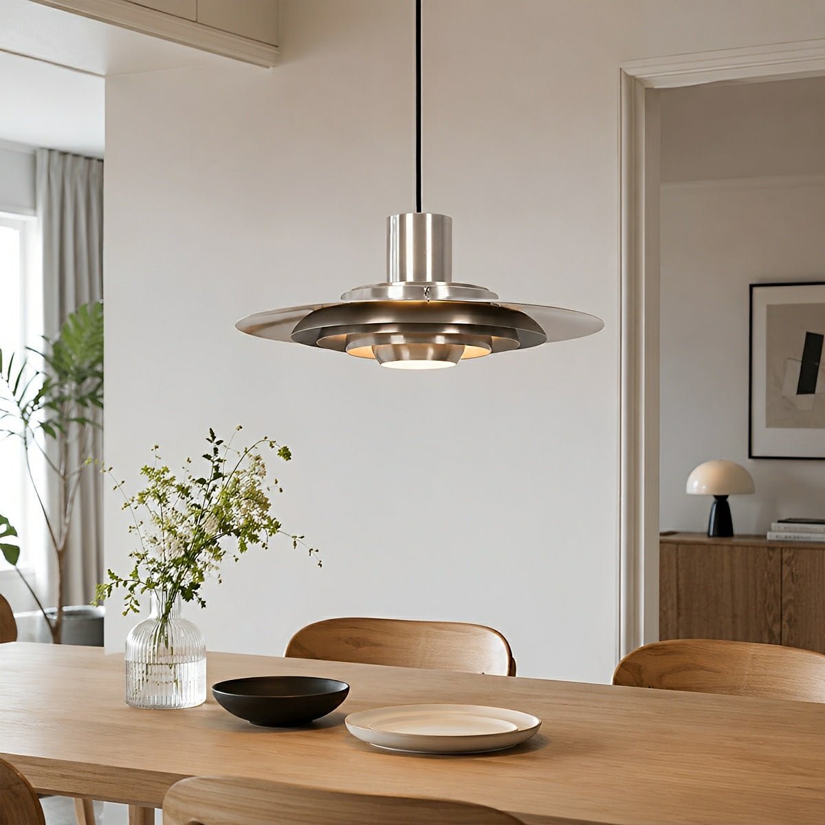 Modern Minimalist UFO Silhouette LED Pendant Light
