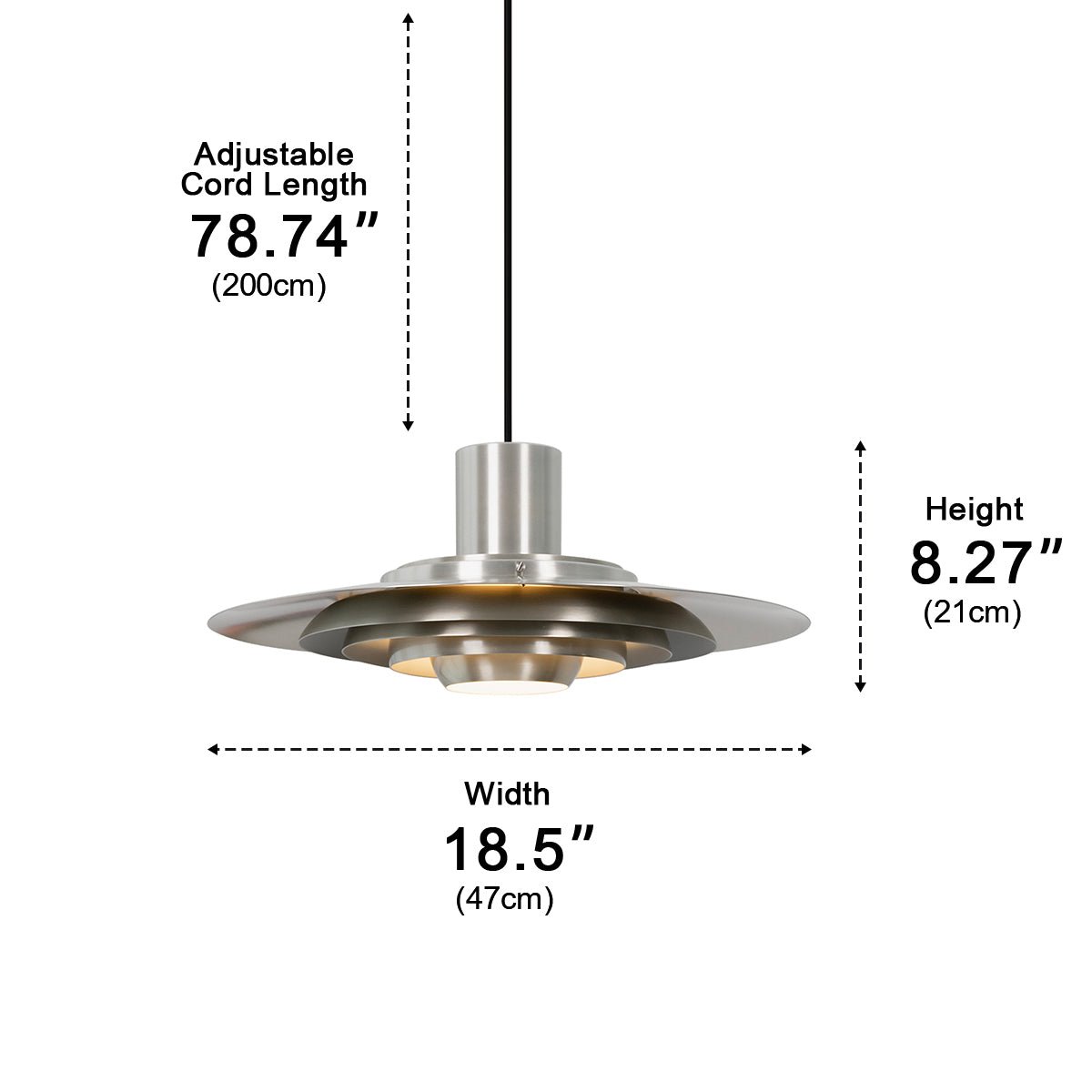 Modern Minimalist UFO Silhouette LED Pendant Light
