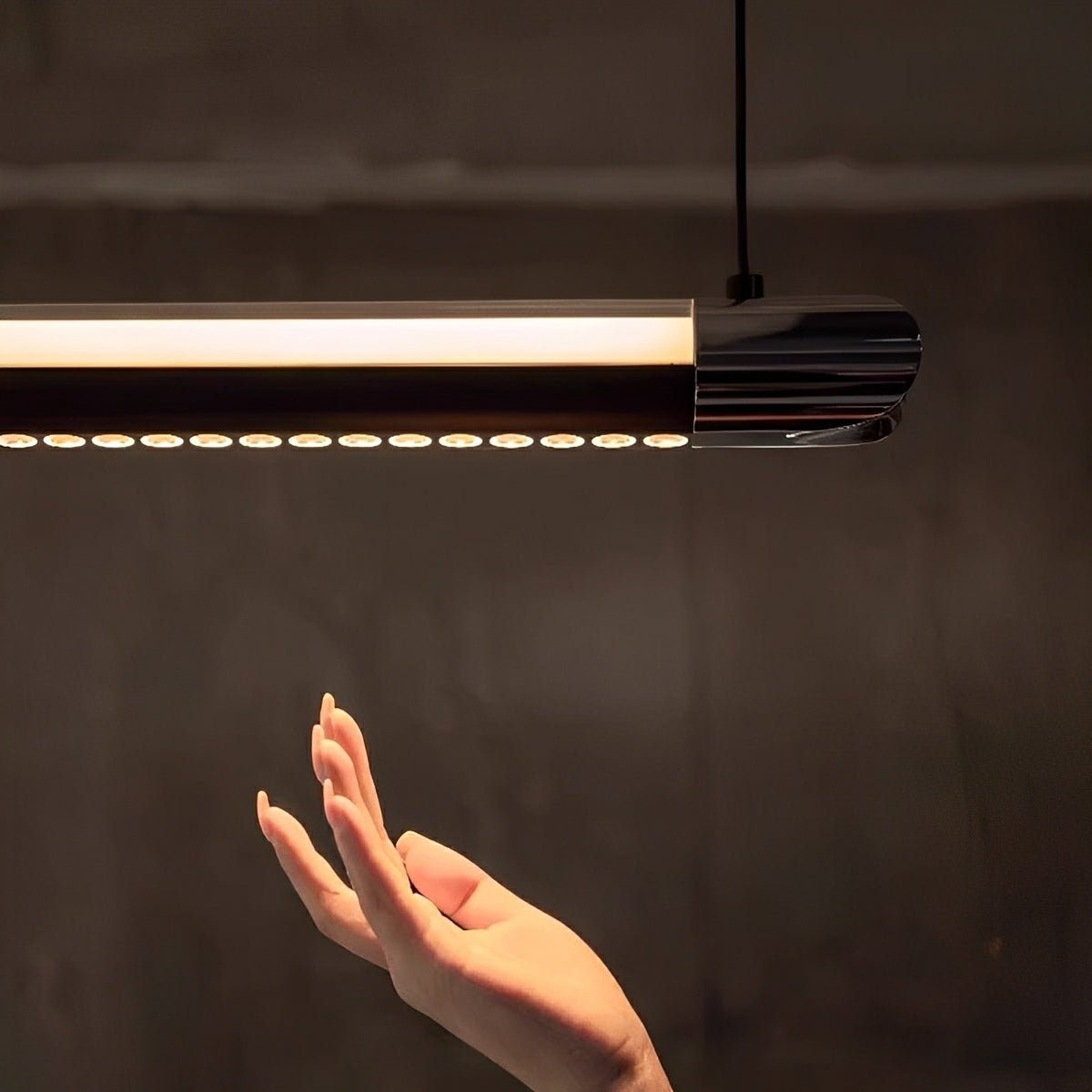Modern Minimalist Up&Down Dimmable Long Strip LED Pendant Lights