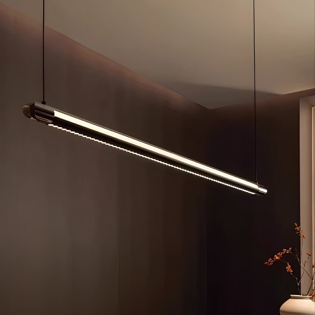 Modern Minimalist Up&Down Dimmable Long Strip LED Pendant Lights - Flare Shack