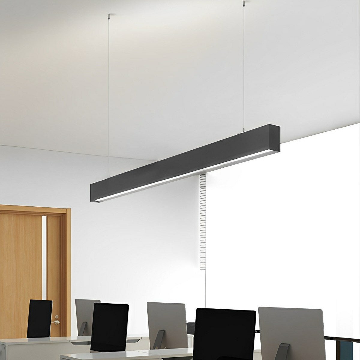 Modern Minimalist Up&Down Linear LED Strip Office Ceiling Pendant Lights - Flare Shack